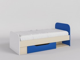 Кровать Скай 1650х750 (Синий/Белый/корпус Клен) в Берёзовке - beryozovka.katalogmebeli.com | фото