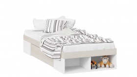 Кровать «Сканди» с ящиком Дуб Гарден/Белый в Берёзовке - beryozovka.katalogmebeli.com | фото