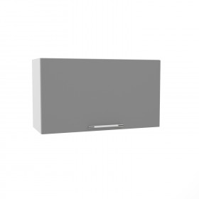 Квадро ВПГ 800 шкаф верхний горизонтальный высокий (Ваниль кожа/корпус Серый) в Берёзовке - beryozovka.katalogmebeli.com | фото