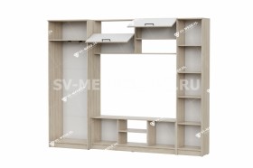 Мебель для гостиной МГС 3 Исполнение 1 Дуб Сонома / Белый в Берёзовке - beryozovka.katalogmebeli.com | фото 3