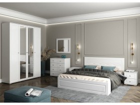 Модульная спальня Барселона (Белый/Белый глянец) в Берёзовке - beryozovka.katalogmebeli.com | фото
