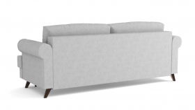 Оливер / диван - кровать 3-х местн. (еврокнижка) (велюр велутто серебряный 52 в Берёзовке - beryozovka.katalogmebeli.com | фото 3
