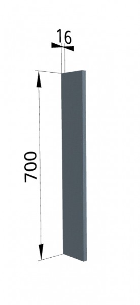 Панель торцевая ПТ 400 Квадро (для шкафа торцевого верхнего) Лунный свет в Берёзовке - beryozovka.katalogmebeli.com | фото