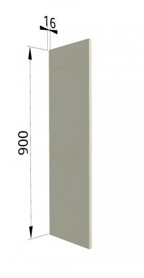 Панель торцевая ВП Квадро (для шкафа верхнего высокого) Ваниль кожа в Берёзовке - beryozovka.katalogmebeli.com | фото