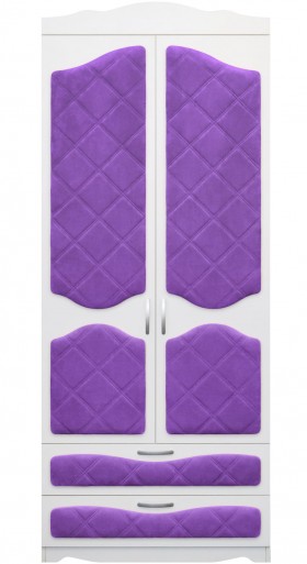 Шкаф 2-х створчатый с ящиками серии Иллюзия 32 Фиолетовый в Берёзовке - beryozovka.katalogmebeli.com | фото