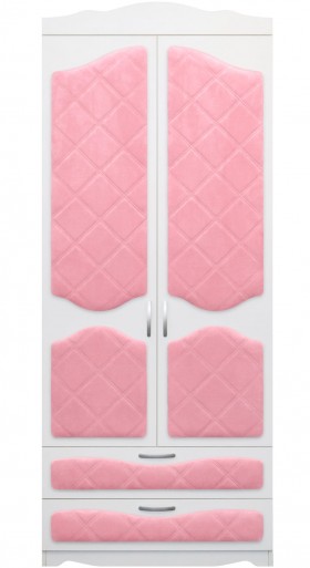 Шкаф 2-х створчатый с ящиками серии Иллюзия 36 Светло-розовый в Берёзовке - beryozovka.katalogmebeli.com | фото