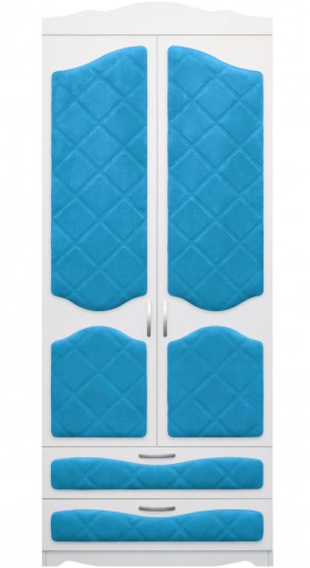 Шкаф 2-х створчатый с ящиками серии Иллюзия 84 Ярко-голубой в Берёзовке - beryozovka.katalogmebeli.com | фото