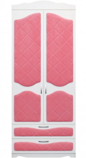 Шкаф 2-х створчатый с ящиками серии Иллюзия 89 Розовый в Берёзовке - beryozovka.katalogmebeli.com | фото