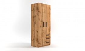 Шкаф 2-х створчатый с ящиками Шервуд (Дуб Вотан) в Берёзовке - beryozovka.katalogmebeli.com | фото