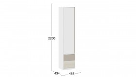Шкаф для белья комбинированный «Сканди» Дуб Гарден/Белый/Глиняный серый в Берёзовке - beryozovka.katalogmebeli.com | фото 3
