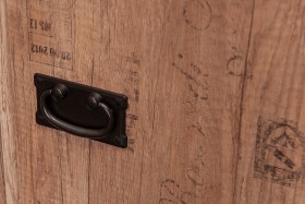 Шкаф для белья «Пилигрим» (Дуб Каньон светлый, Фон серый) в Берёзовке - beryozovka.katalogmebeli.com | фото 4