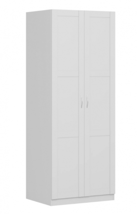 Шкаф двухдверный Пегас сборный белый в Берёзовке - beryozovka.katalogmebeli.com | фото