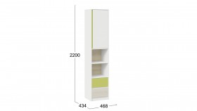 Шкаф комбинированный «Сканди» Дуб Гарден/Белый/Зеленый в Берёзовке - beryozovka.katalogmebeli.com | фото 4