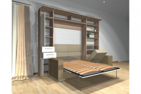 Шкаф-кровать с диваном Каролина в Берёзовке - beryozovka.katalogmebeli.com | фото 3