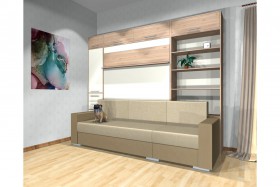 Шкаф-кровать с диваном Каролина в Берёзовке - beryozovka.katalogmebeli.com | фото 4