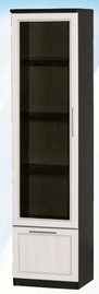 Шкаф средний с ящиком и стеклодверью ДЛЯ ГОСТИНОЙ ШСЯС-450 Венге/Дуб выбеленный в Берёзовке - beryozovka.katalogmebeli.com | фото