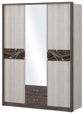 Шкаф трехстворчаты с зеркалом Шк68.1 Николь в Берёзовке - beryozovka.katalogmebeli.com | фото