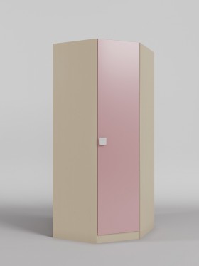 Шкаф угловой (угловая секция) Грэйси (Розовый/корпус Клен) в Берёзовке - beryozovka.katalogmebeli.com | фото