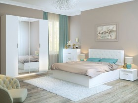 Спальня Тиффани (Белый текстурный) в Берёзовке - beryozovka.katalogmebeli.com | фото