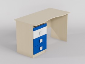 Стол (столешница с выемкой) Скай люкс (Синий/Белый/корпус Клен) в Берёзовке - beryozovka.katalogmebeli.com | фото
