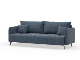 Валериан диван трёхместный прямой Синий, ткань RICO FLEX 101 в Берёзовке - beryozovka.katalogmebeli.com | фото