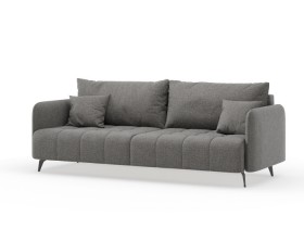 Валериан диван трёхместный прямой Стальной, ткань RICO FLEX 9292 в Берёзовке - beryozovka.katalogmebeli.com | фото