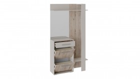 Шкаф для одежды «Нуар» тип 1 Фон серый/Дуб сонома в Берёзовке - beryozovka.katalogmebeli.com | фото 3