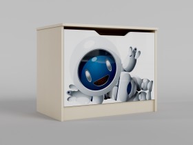 Ящик для игрушек Санни (Белый/корпус Клен) в Берёзовке - beryozovka.katalogmebeli.com | фото