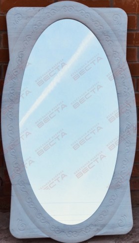 Зеркало Овальное МДФ Белый в Берёзовке - beryozovka.katalogmebeli.com | фото 1